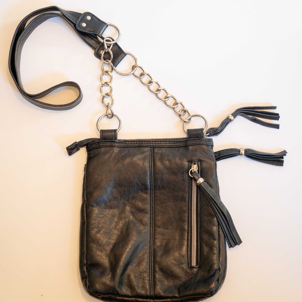 Black purse strap and chain